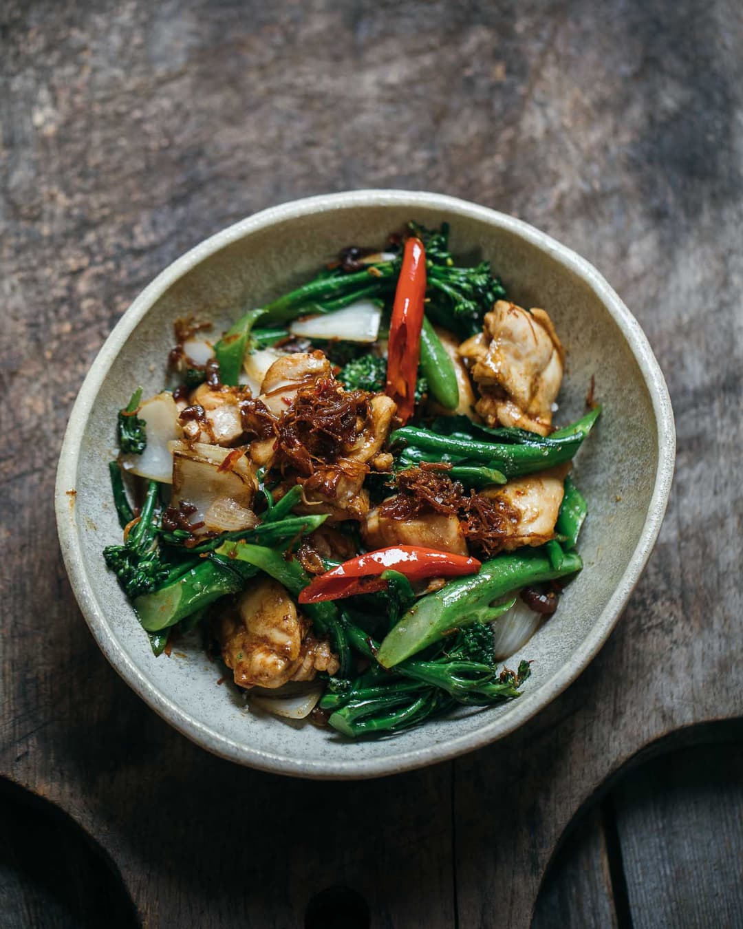 Chicken and broccolini with XO sauce Chicken and broccolini with XO sauce